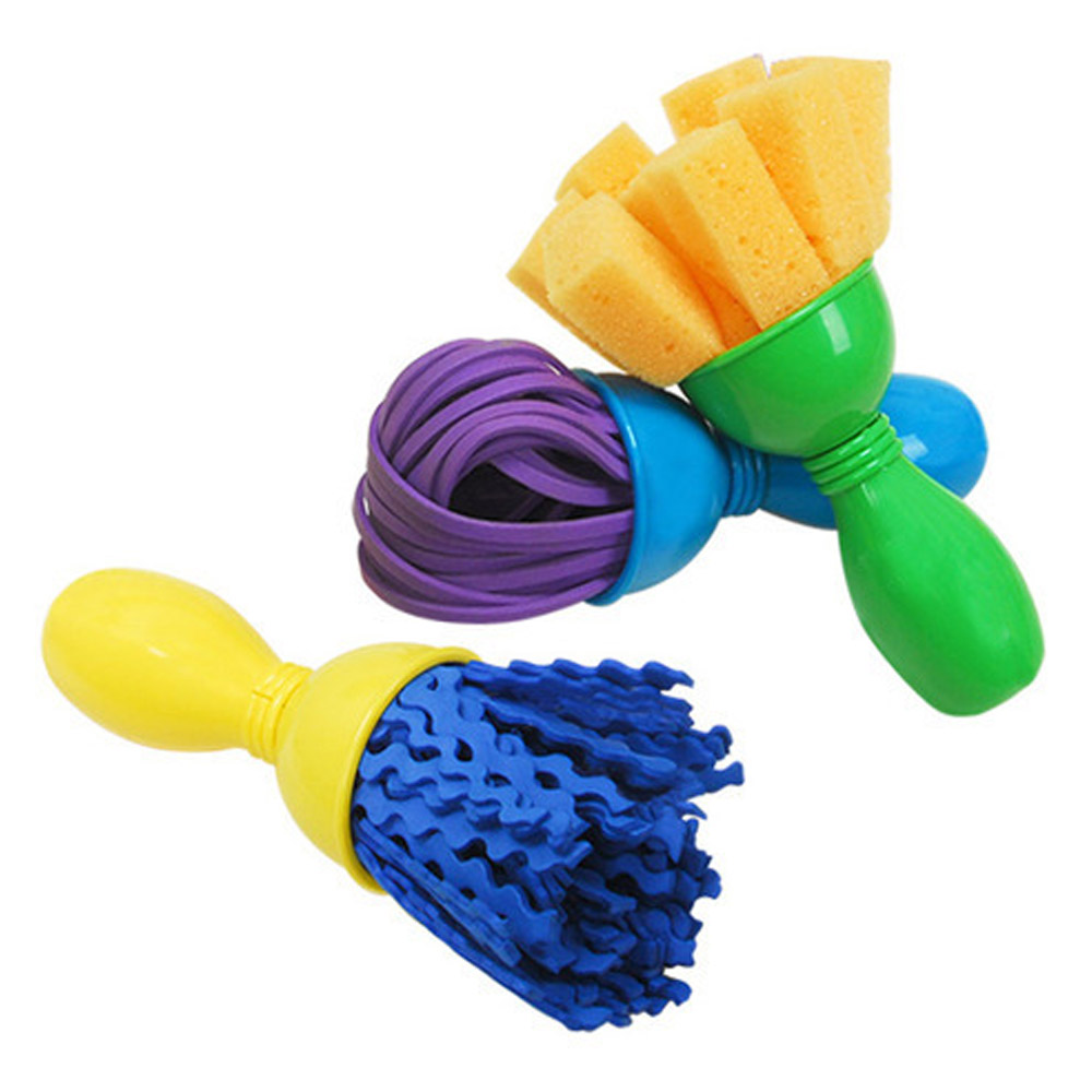 키즈맘아트 미술놀이 표현하기 지팡이붓 장난꾸러기 3종 세트