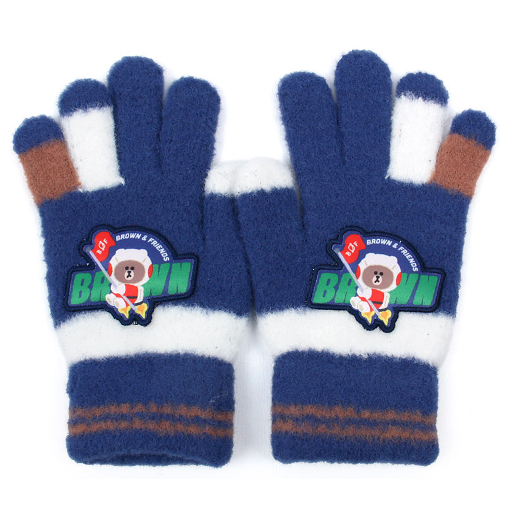 성창 방한장갑 라인프렌즈 브라운 스페이스 소프트 니트 장갑  아동 어린이