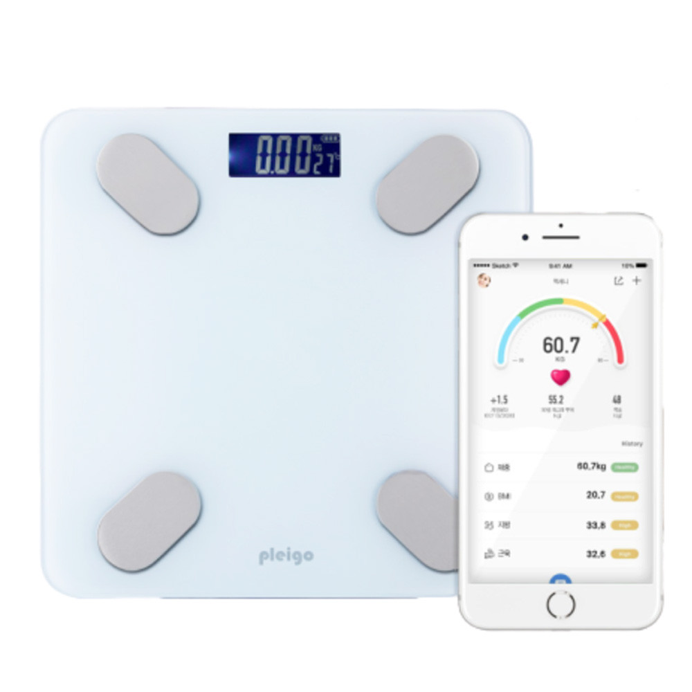 플레이고 스마트 인바디 체중계 (P200) (스카이블루)