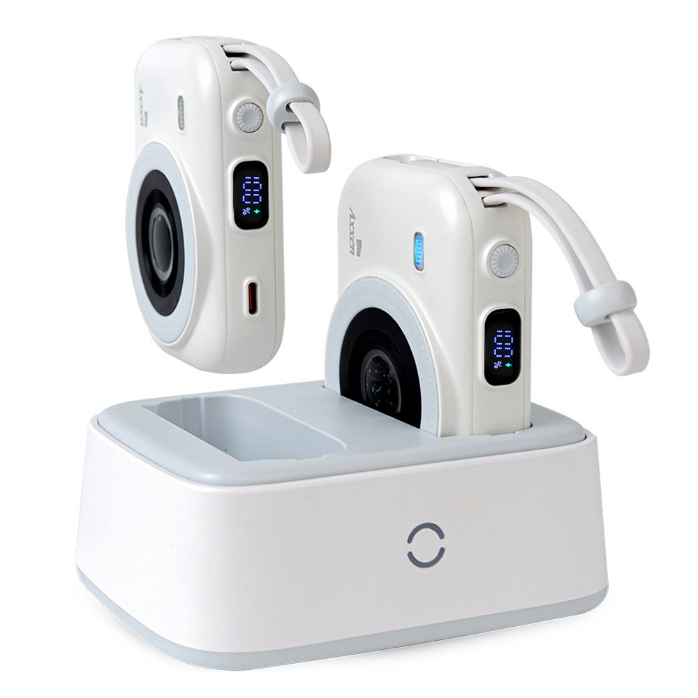 액센 보조배터리 충전 크래들맥세이프 더블 일체형 보조배터리 (2개입) (PBS100)