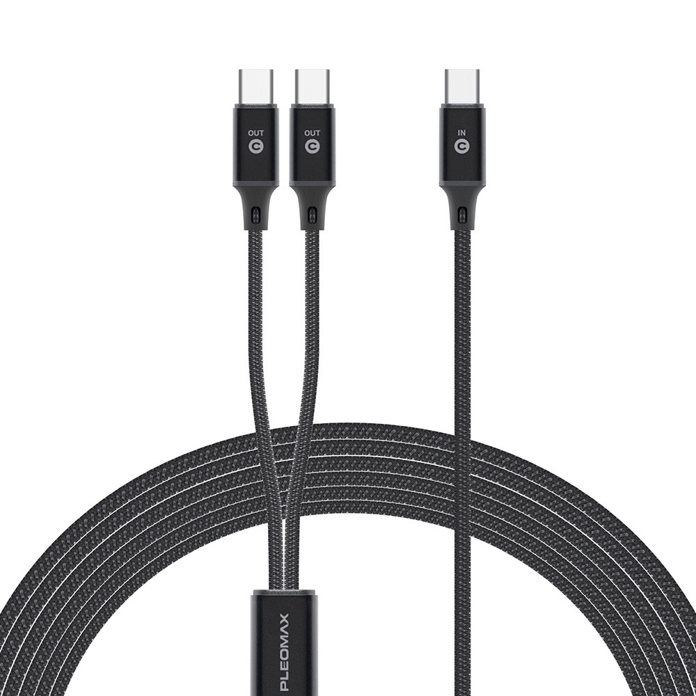 PLEOMAX C타입충전케이블 고속 충전 데이터 케이블 30W (PM-C TO 2 One CABLE)