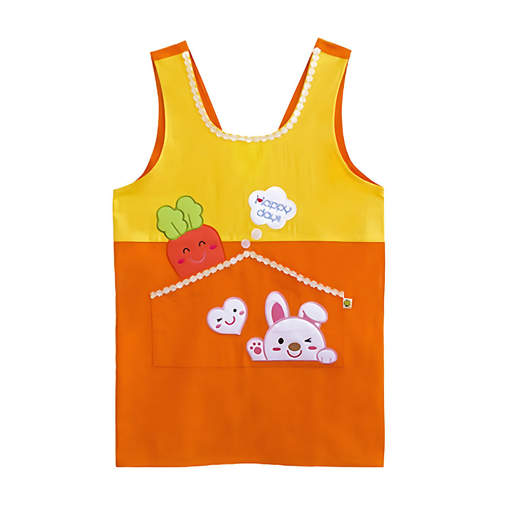 가꿈 선생님앞치마 교사용 토끼 앞치마 (오렌지) (NO.708) 유치원 어린이집