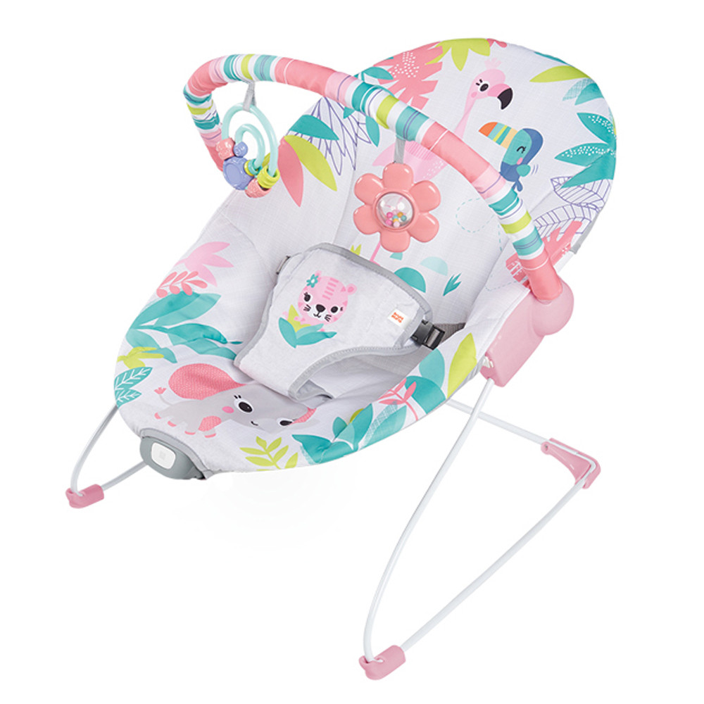 브라이트스타트 유아발육용품 플라밍고 바운서 유아 아기 흔들침대
