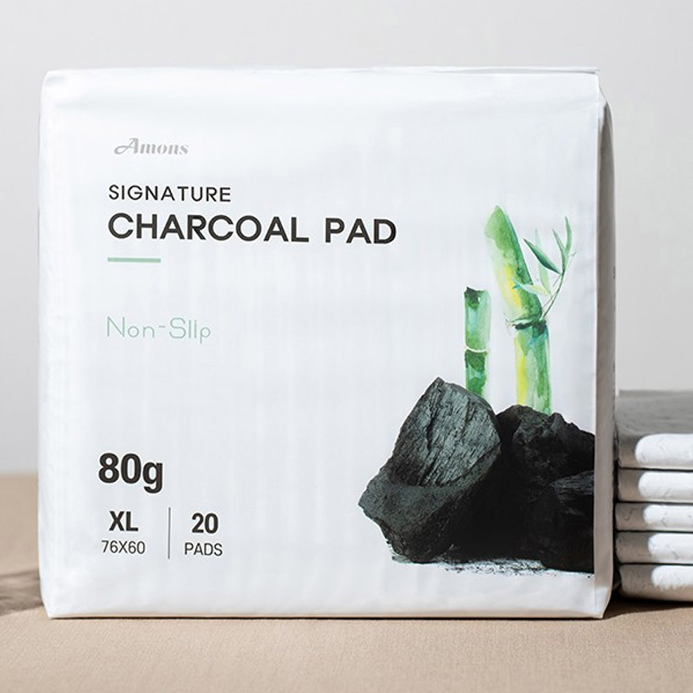 아몬스 배변패드 시그니처 차콜 논슬립패드 (초대형) 20매 x 6개 (1박스)