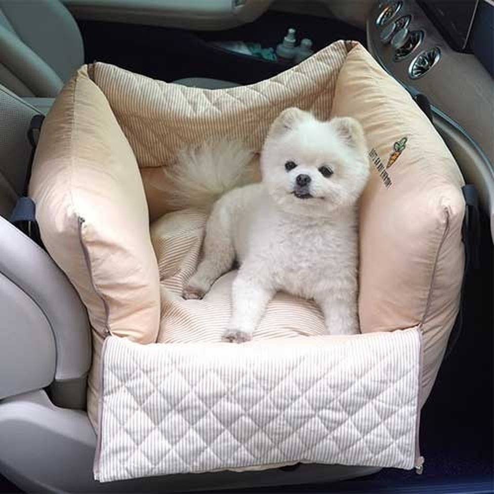 패리스독 강아지카시트 꿀잠 카시트 (베이지) 애견 반려견 차량용카시트