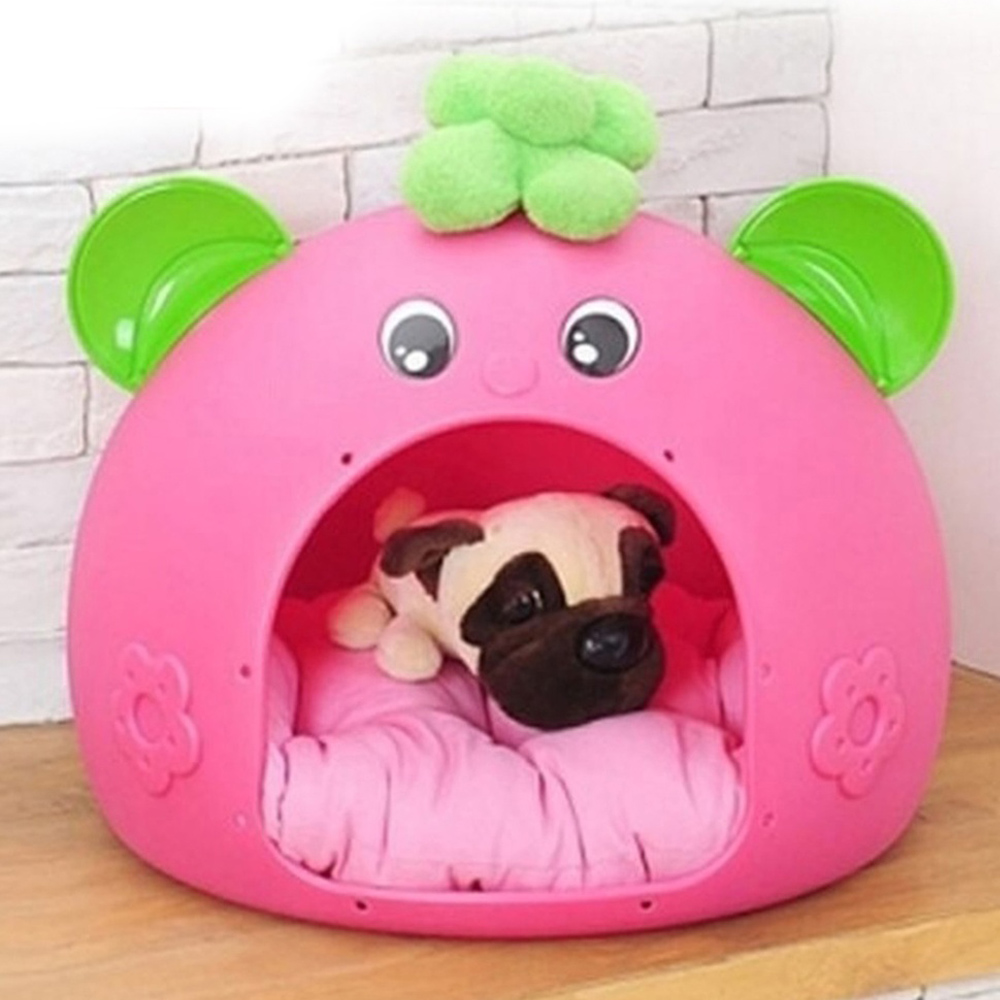 레드퍼피 강아지하우스 펫하우스 쿠션포함 (핑크) (쿠션별매) 펫하우스 애견 강아지집