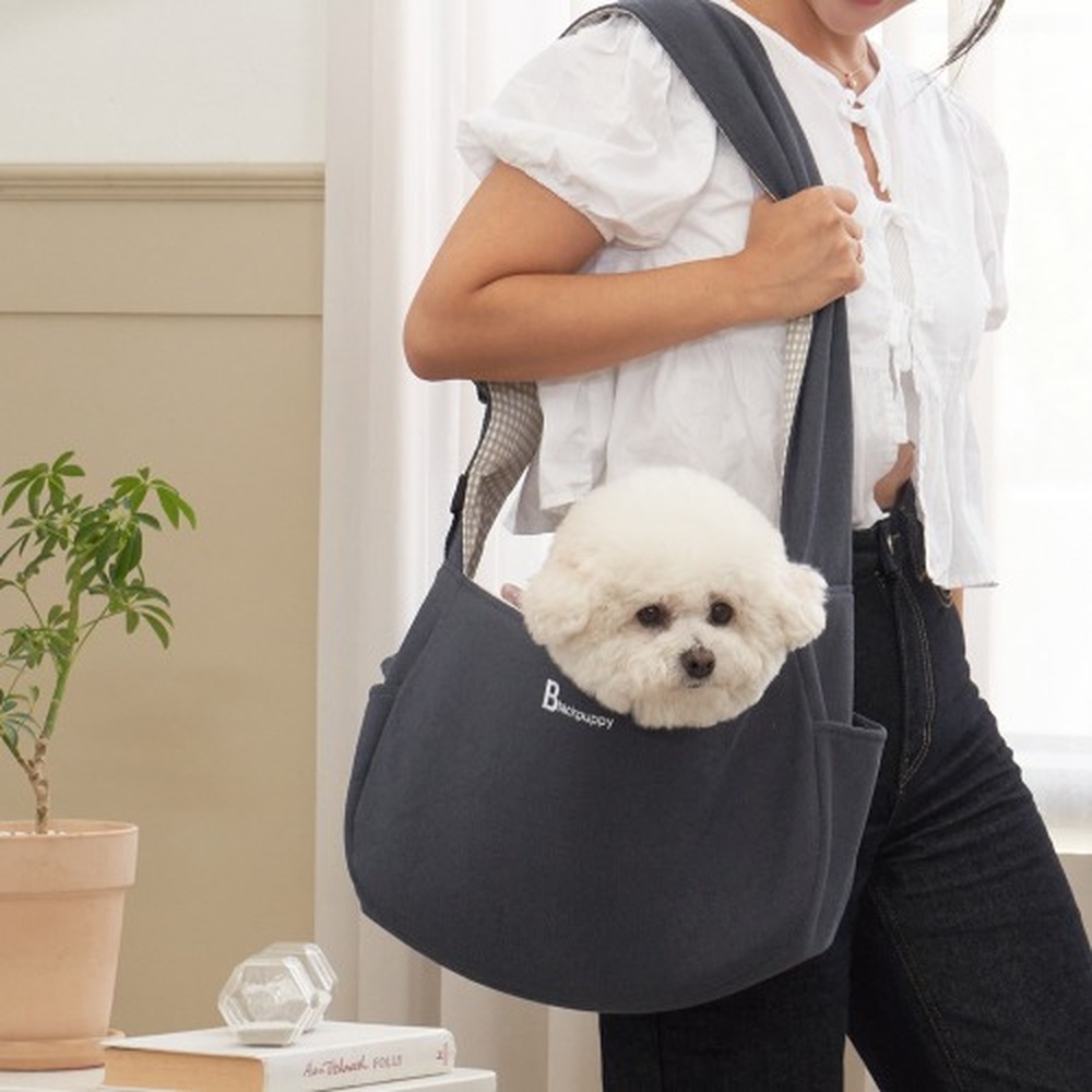 레드퍼피 강아지슬링백 엘리아 슬링백 (그레이) 애견 반려견 펫 소형견슬링백