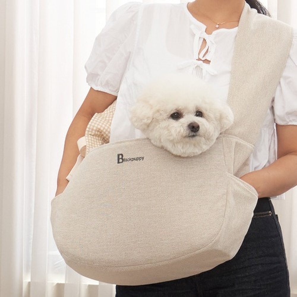 레드퍼피 강아지슬링백 엘리아 슬링백 (베이지) 애견 반려견 펫 소형견슬링백