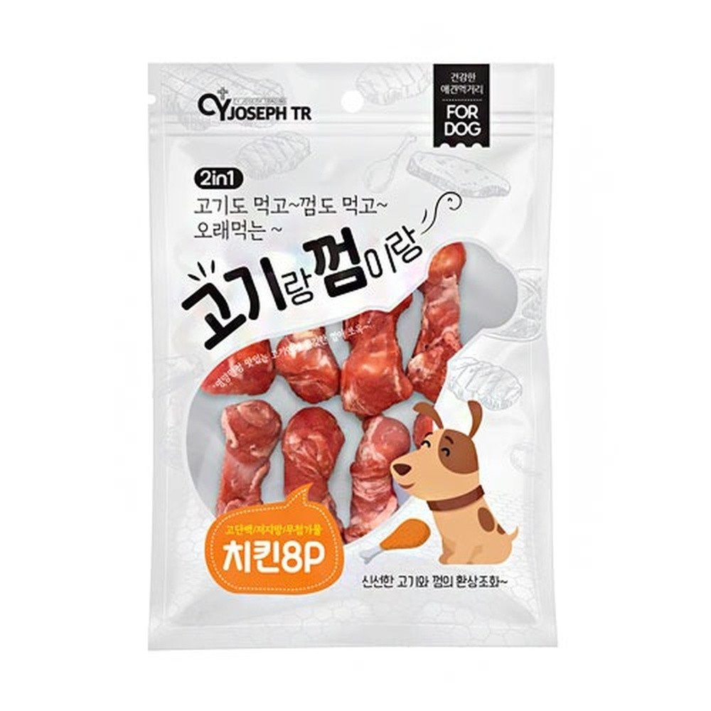 CY요셉 강아지 고기랑껌이랑 치킨스틱 8P (치킨)