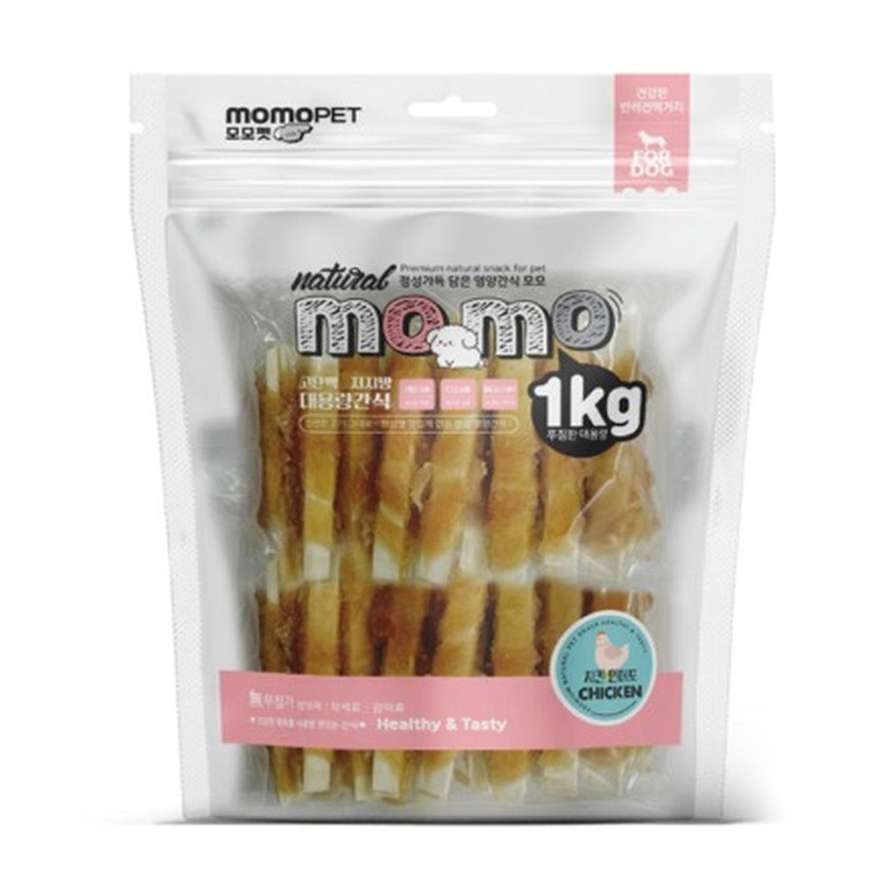 모모 애견간식 모모 사사미 치킨 연어포 1kg