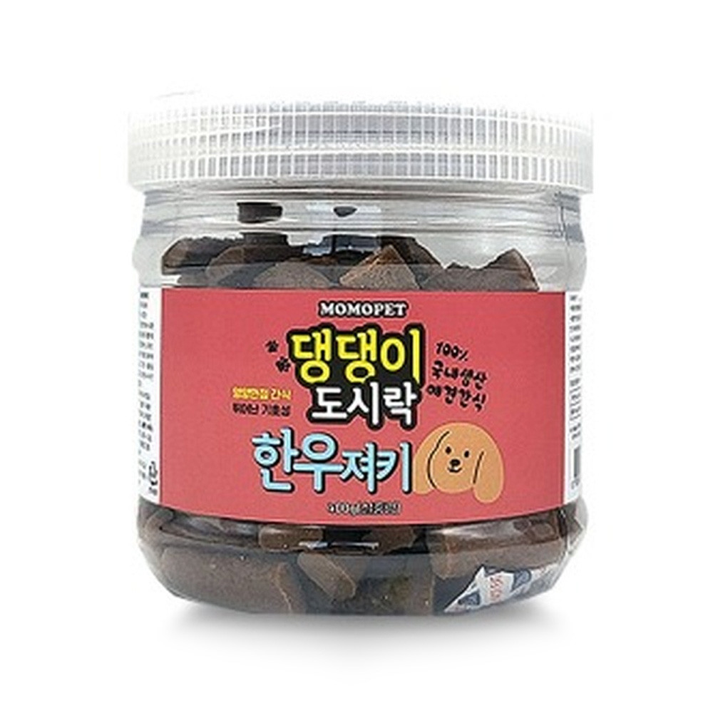 모모 애견간식 모모펫 댕댕이 도시락 한우 400g