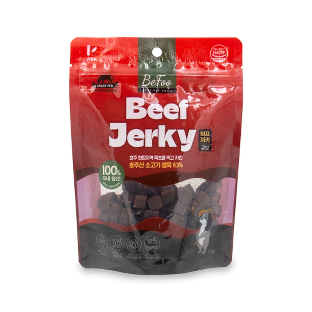 베푸 애견간식 베푸 강아지져키 비프져키 큐브120g