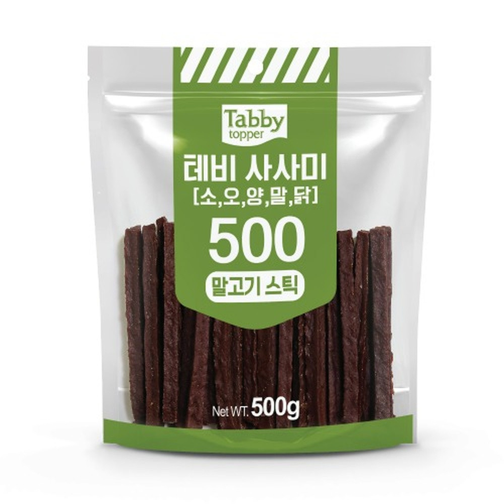테비 애견간식 테비 사사미 말고기스틱 500g