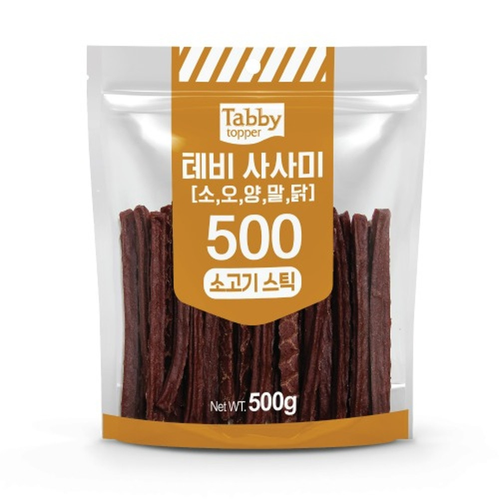 테비 애견간식 테비 사사미 소고기스틱 500g