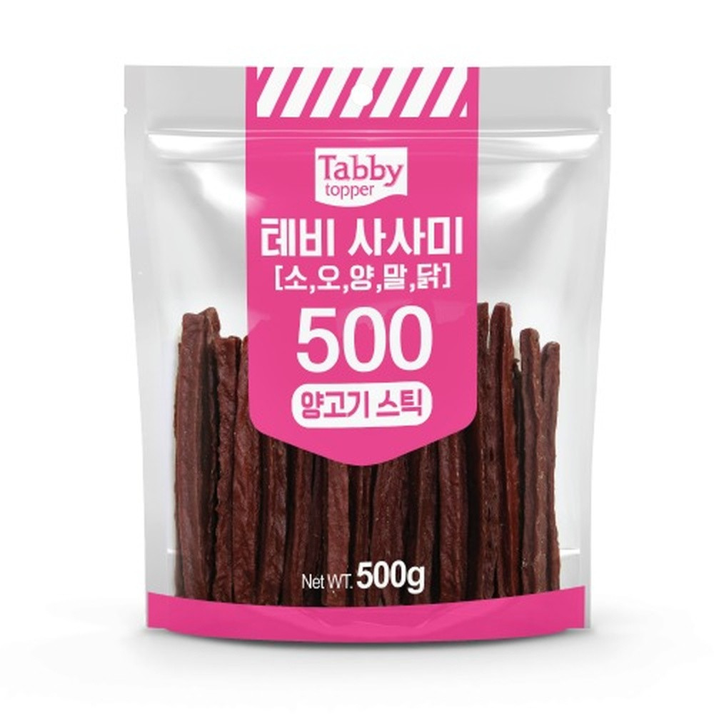 테비 애견간식 테비 사사미 양고기스틱 500g