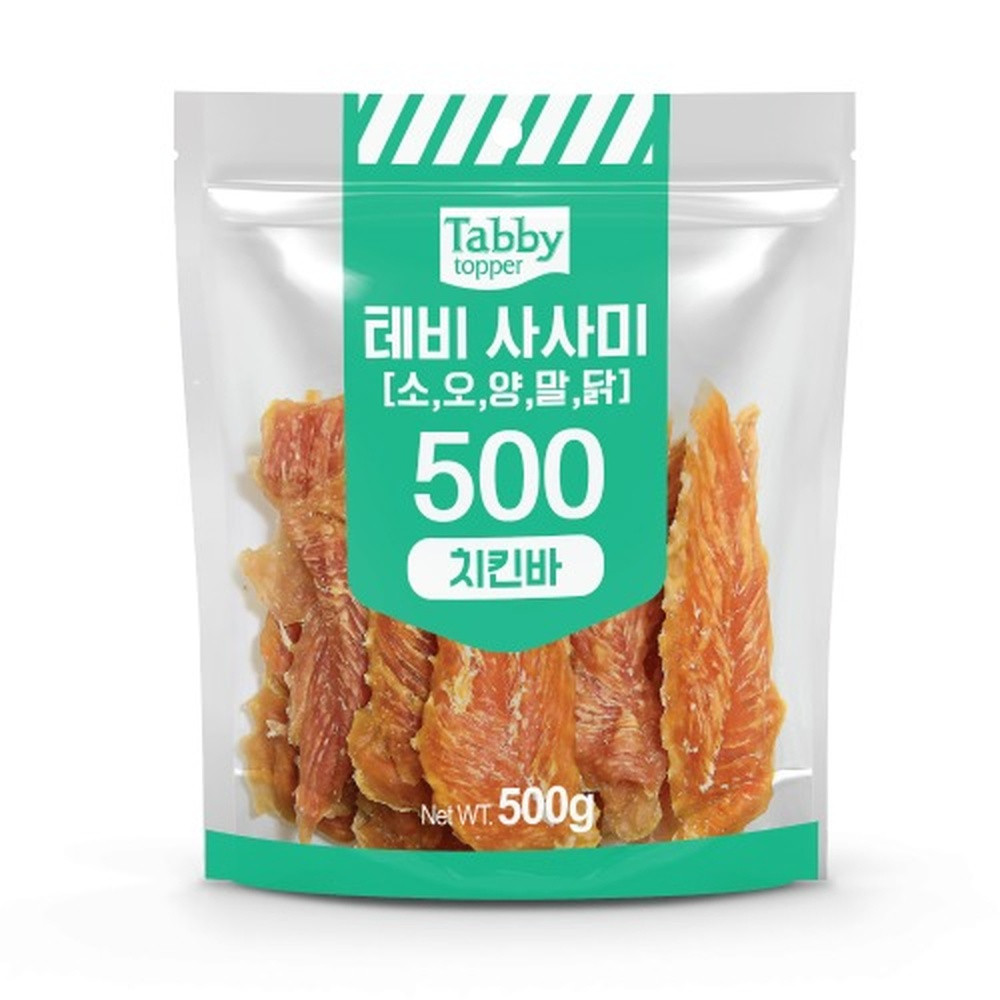 테비 애견간식 테비 사사미 치킨바 500g