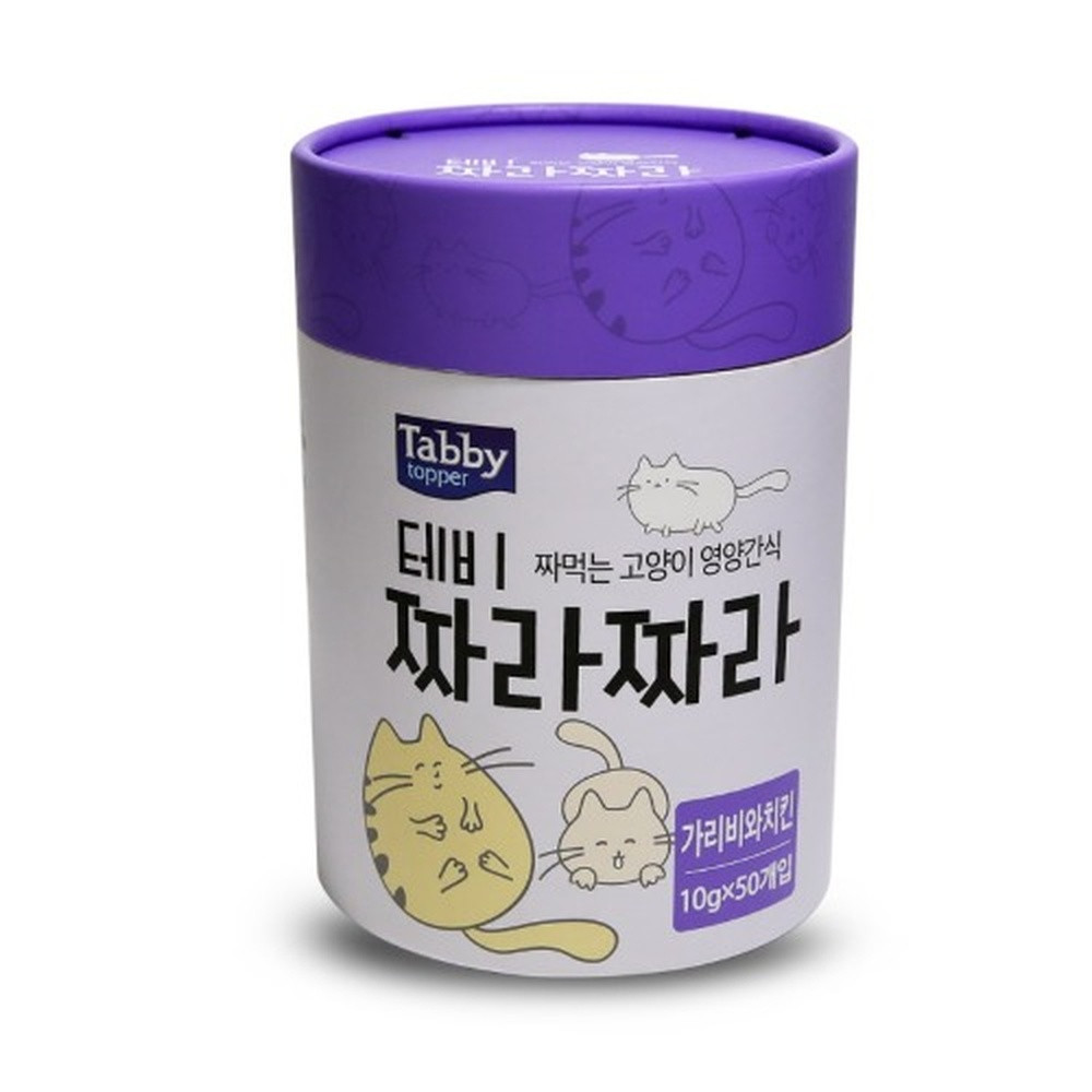 테비 고양이 테비 짜라짜라 가리비와치킨맛 (10g x 50개)