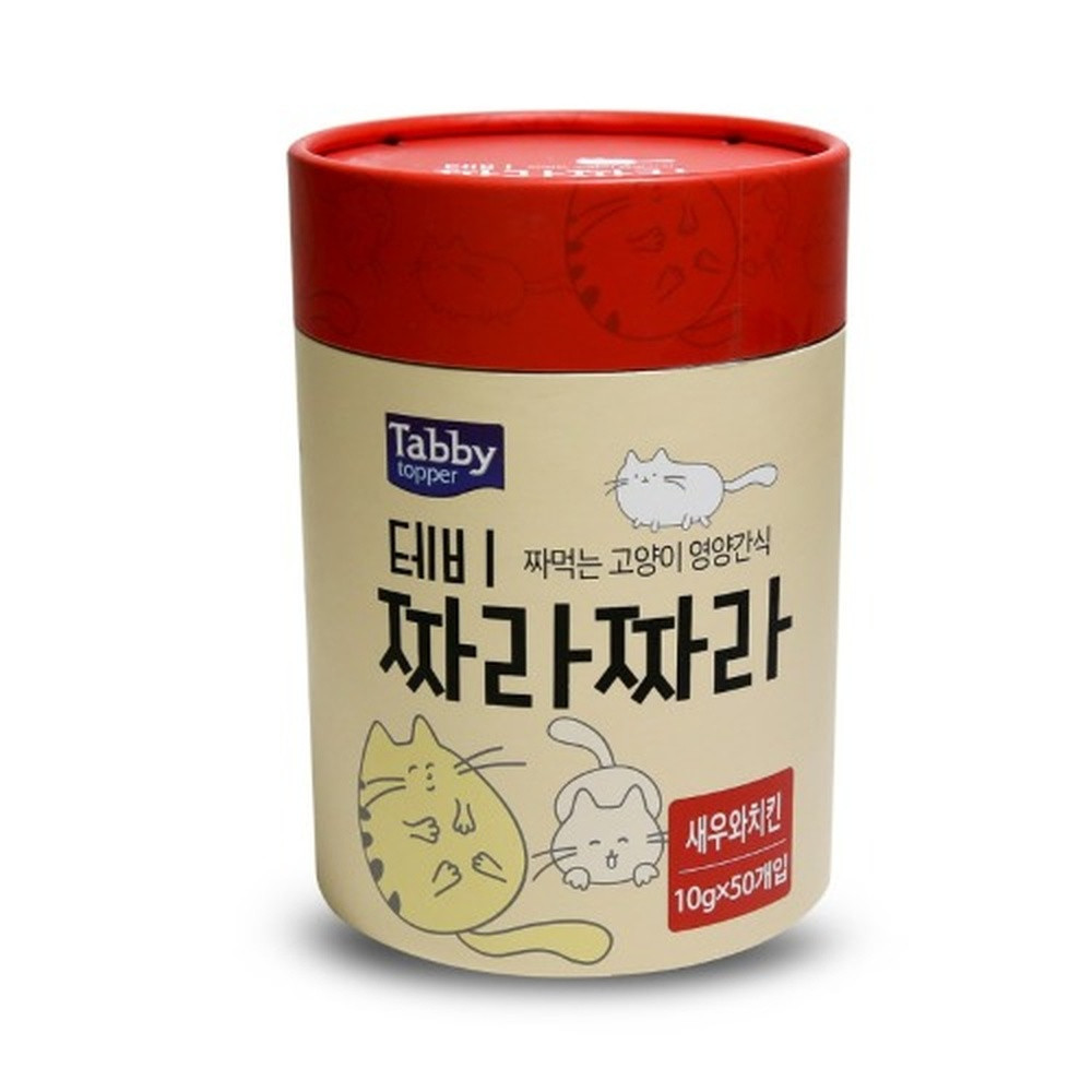 테비 고양이 테비 짜라짜라 새우와치킨맛 (10g x 50개)