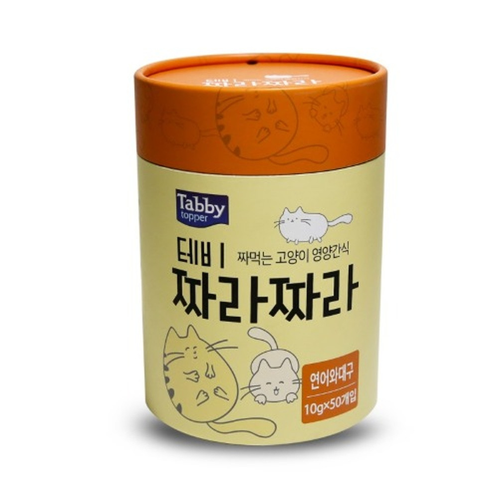 테비 고양이 테비 짜라짜라 연어와대구맛 (10g x 50개)