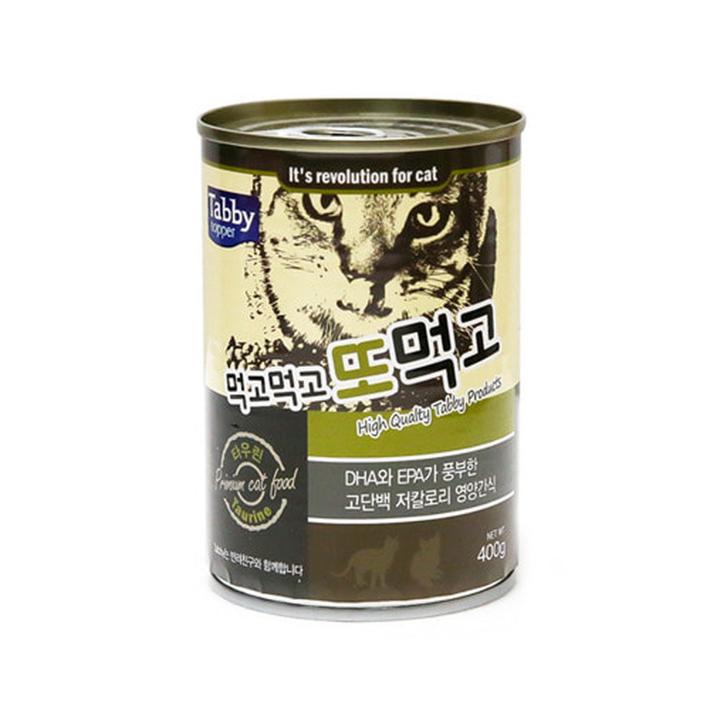 테비 고양이 테비 먹고먹고 또먹고 캔 400g (타우린)