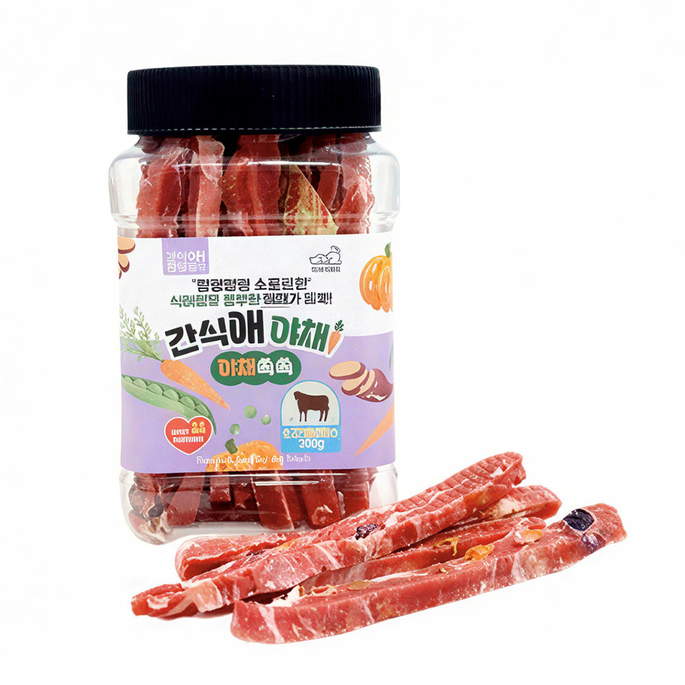 토리 애견간식 간식애야채 통간식 소프트 소고기 슬라이스 200g