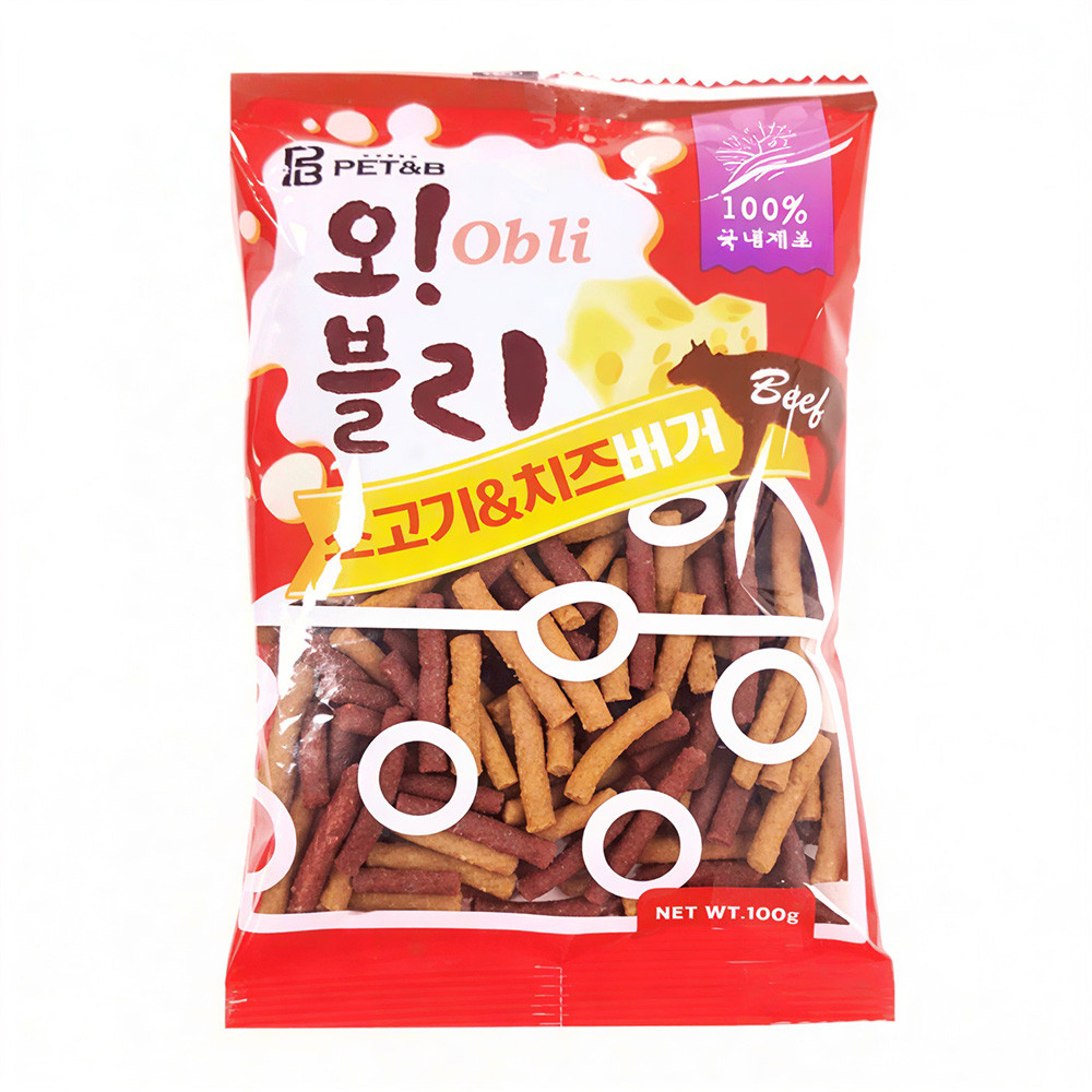 토리 애견간식 오블리 치즈버거 100g x 80개 (1박스)