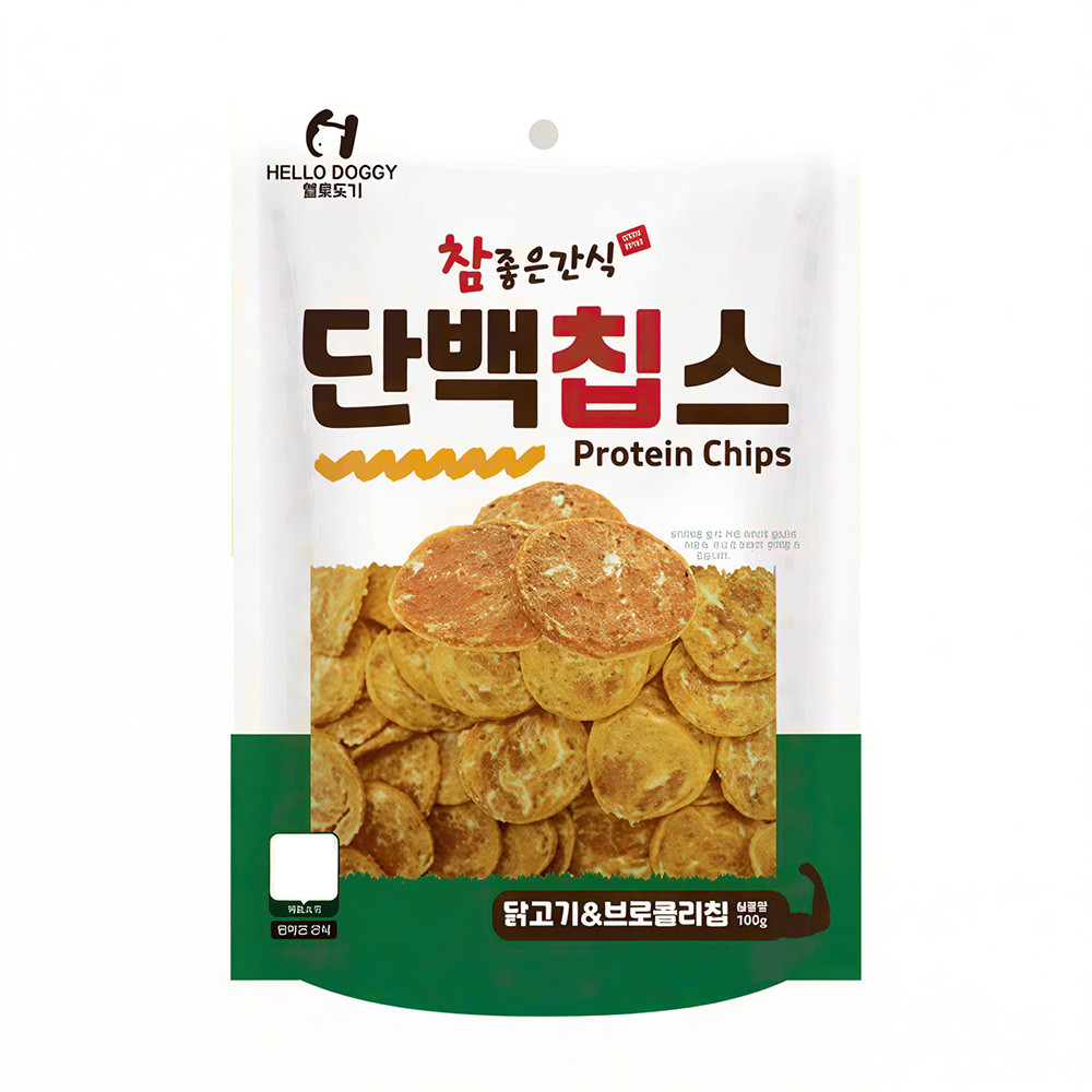 펫더맨 강아지 참좋은간식 단백칩스 닭 브로콜리 칩 100g