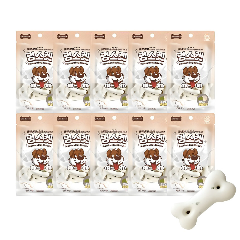 펫앤펫 강아지 멍스켓 비스켓 두부 후코이단 40g x 10개 (1타)