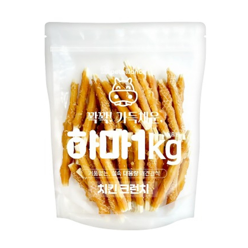 펫얼라이언스 강아지간식 하마 치킨 크런치 1kg