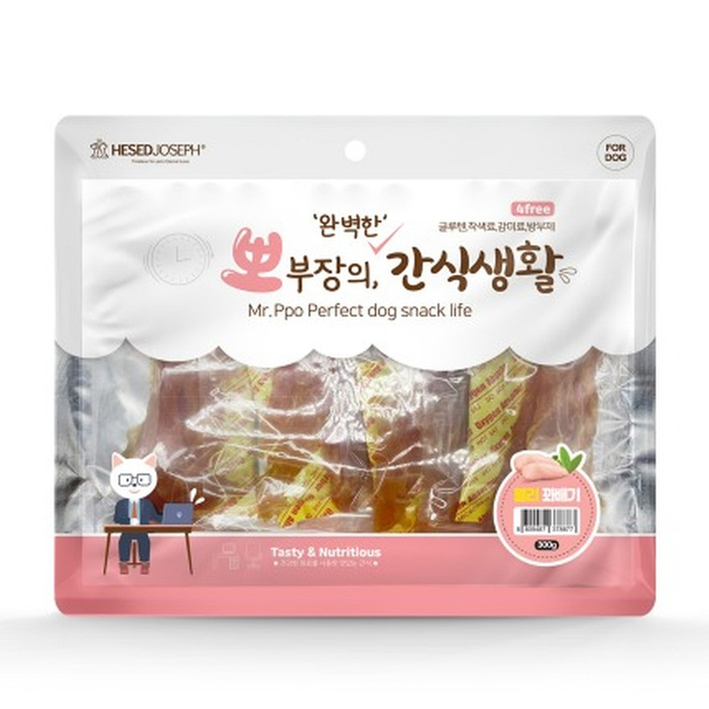 헤세드요셉 강아지간식 뽀부장의 간식생활 젤리 꽈배기 300g