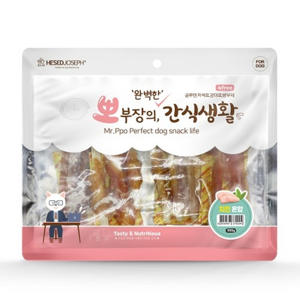 헤세드요셉 강아지간식 뽀부장의 간식생활 치킨 혼합 300g