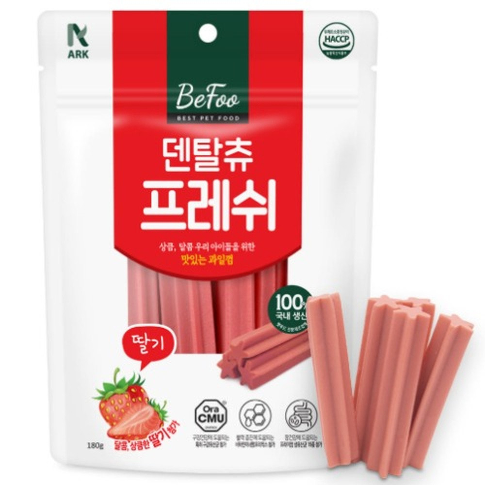 베푸 강아지껌 덴탈츄 프레쉬 딸기 180g