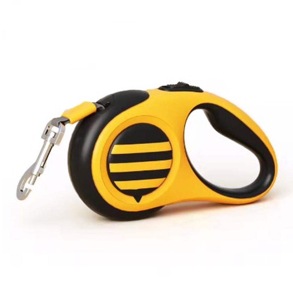 모모펫 강아지리드줄 꿀벌 미니 자동줄 3m (옐로우)