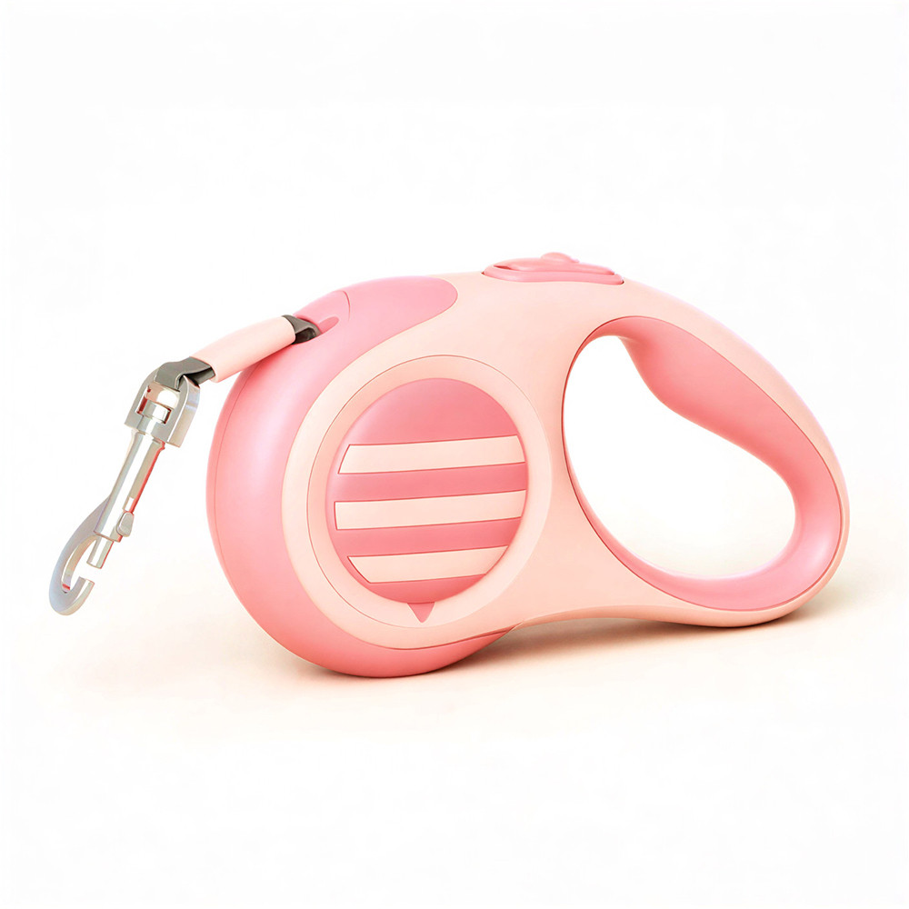 모모펫 강아지리드줄 꿀벌 미니 자동줄 3m (핑크)
