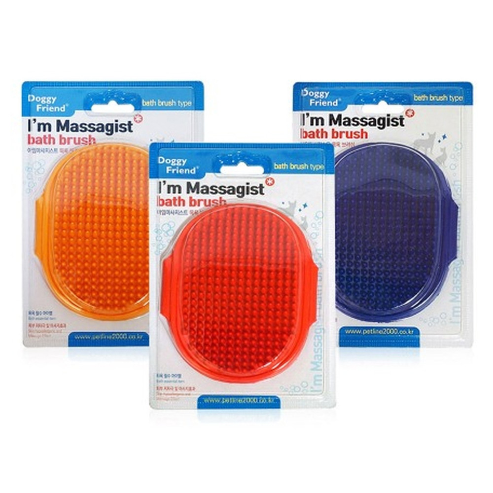 도기프렌드 강아지 아임 마사지리스트 목욕 브러쉬 (랜덤1개) 애견 미용 빗
