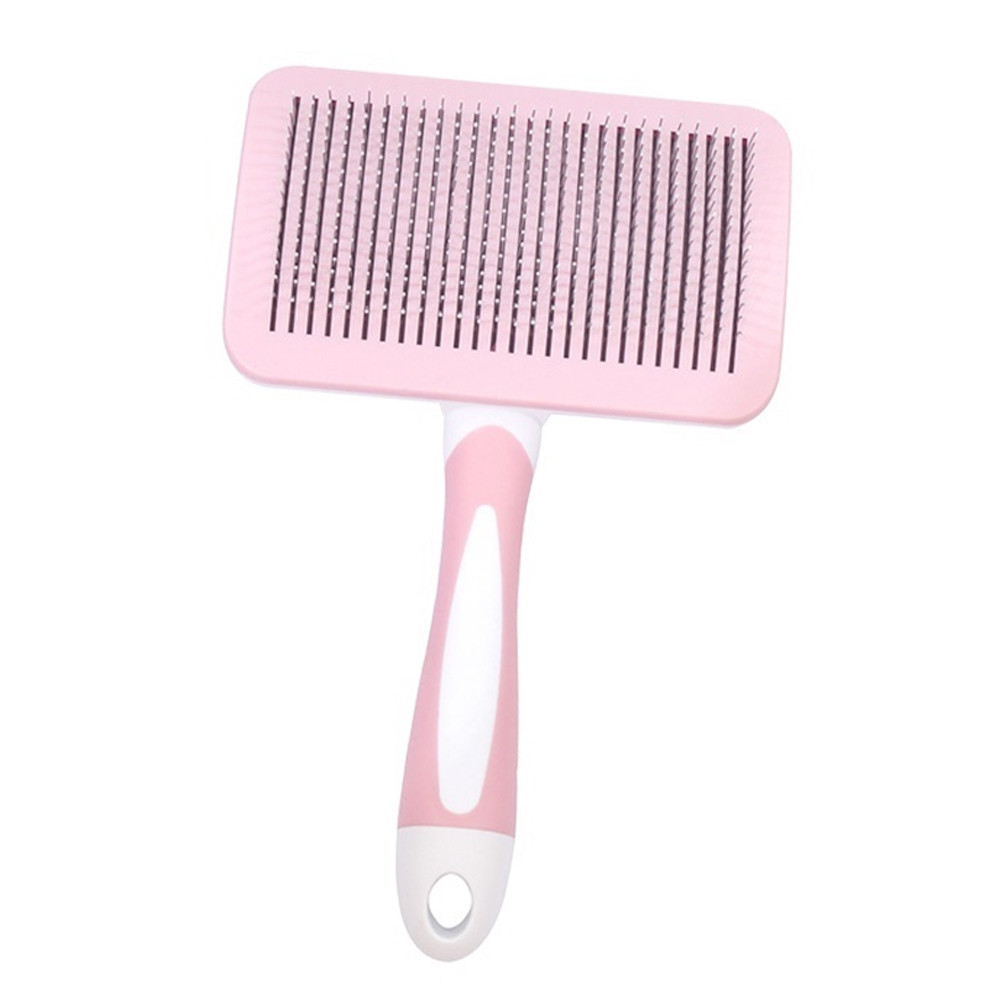 도기프렌드 강아지 원터치 브러쉬 (M) (핑크) 애견 미용 빗