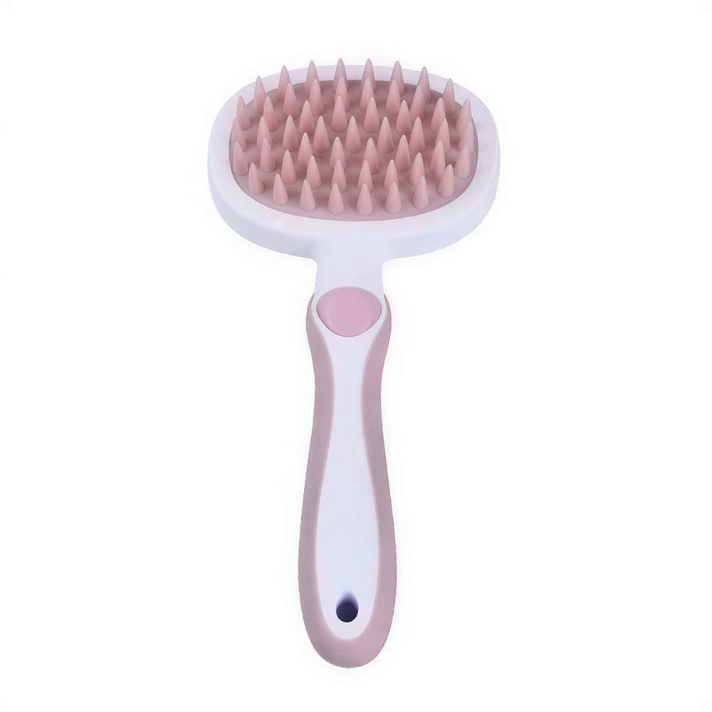 도기프렌드 강아지 펫그로 러버 마사지 브러시 (핑크) 애견 미용 빗