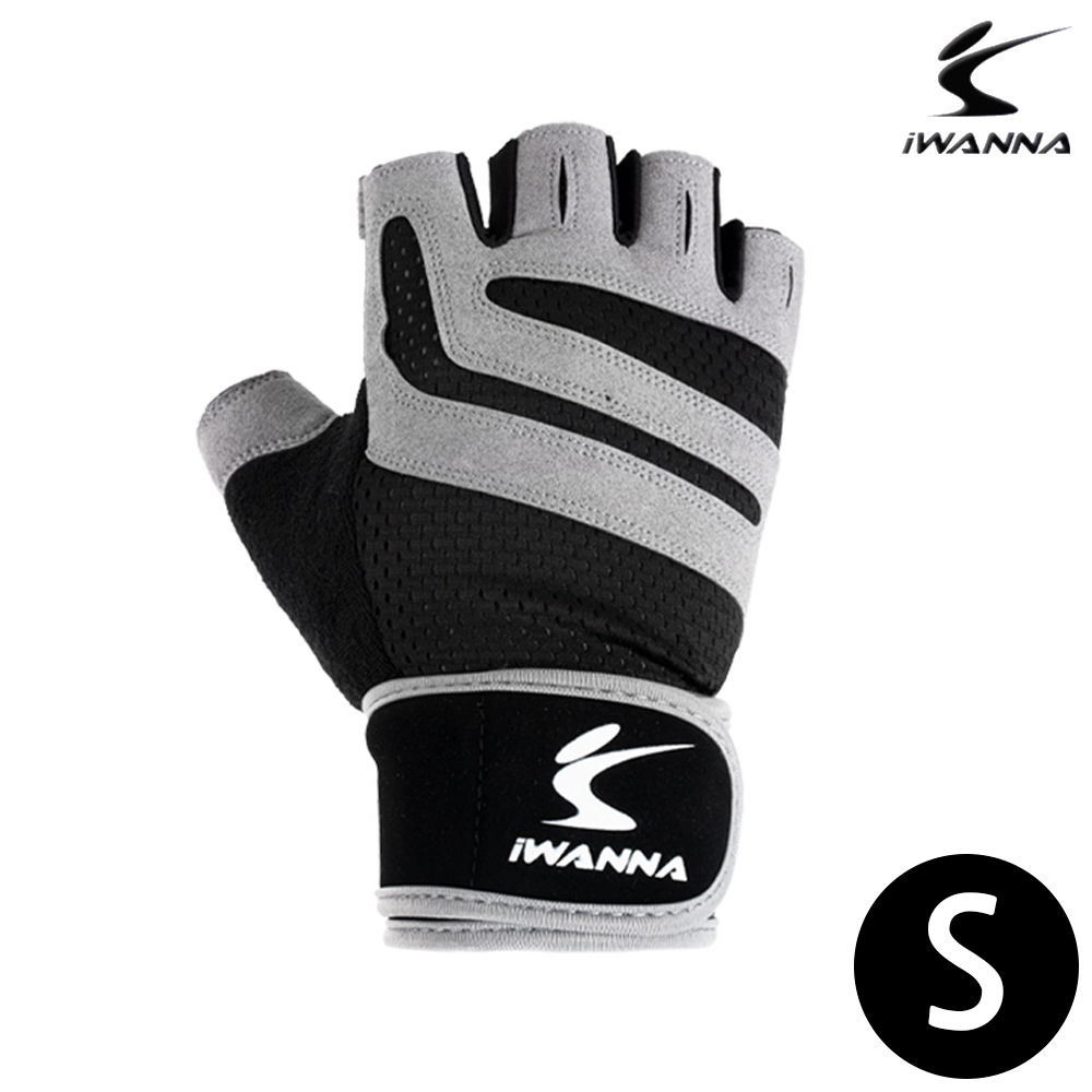 아이워너 트레이닝 글러브 2중 밴드 (그레이) (S)