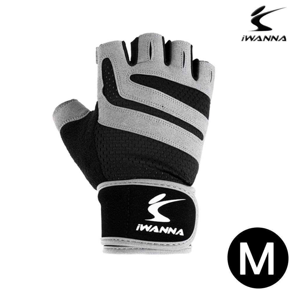 아이워너 트레이닝 글러브 2중 밴드 (그레이) (M)
