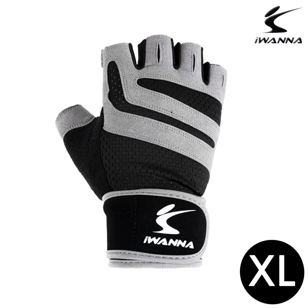 아이워너 트레이닝 글러브 2중 밴드 (그레이) (XL)