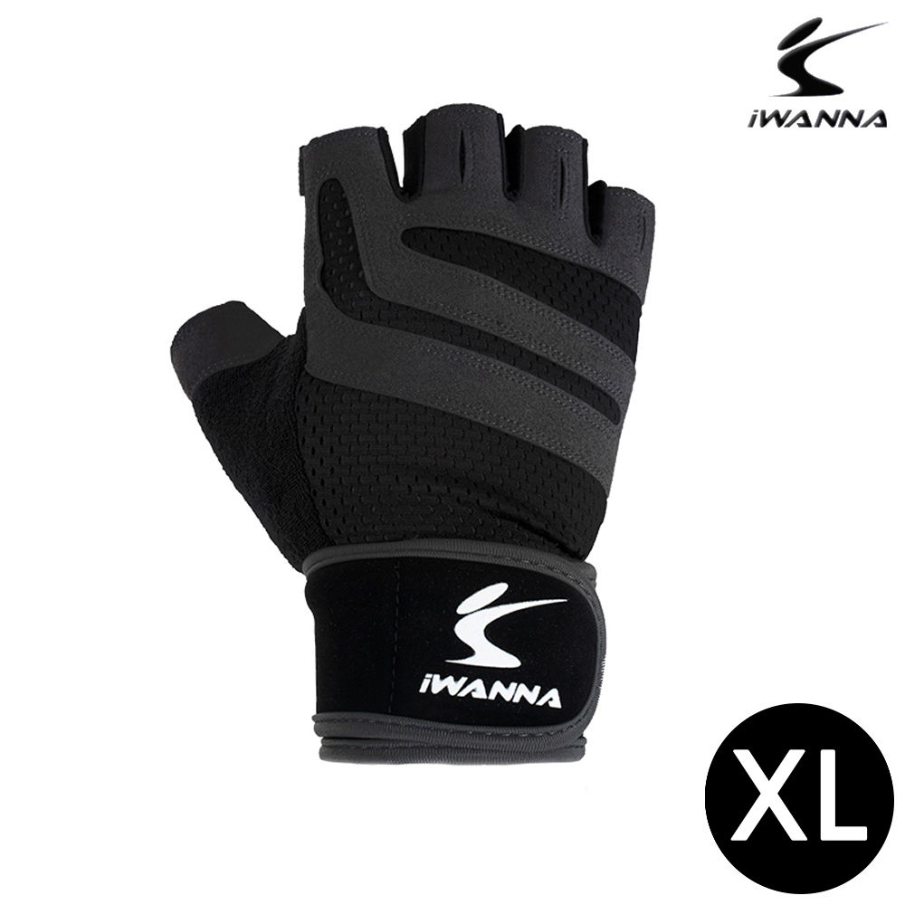 아이워너 트레이닝 글러브 2중 밴드 (블랙) (XL)