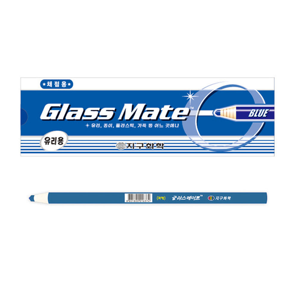 지구화학 글라스메이트 파랑색 (12자루) (유리용 축지식 색연필) 1다스