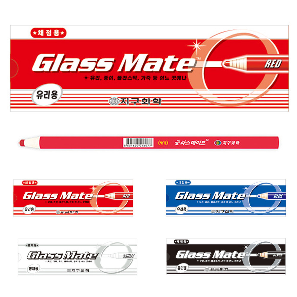 지구화학 글라스메이트 (12자루) (유리용 축지식 색연필) 1다스 (택1)