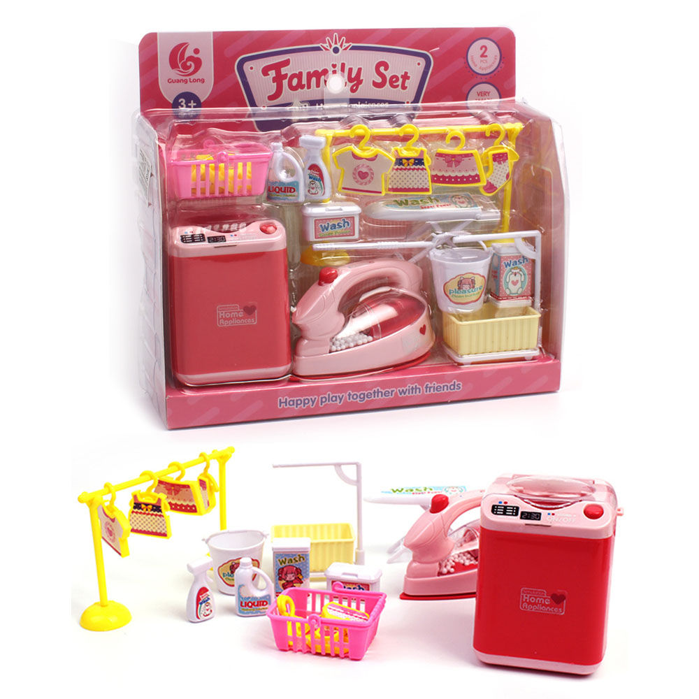 키움 핑크작동-런드리 놀이세트