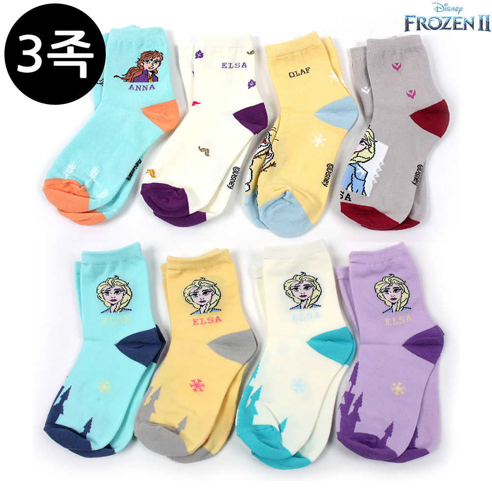 티엘 겨울왕국2 발목양말 3족 (택1)