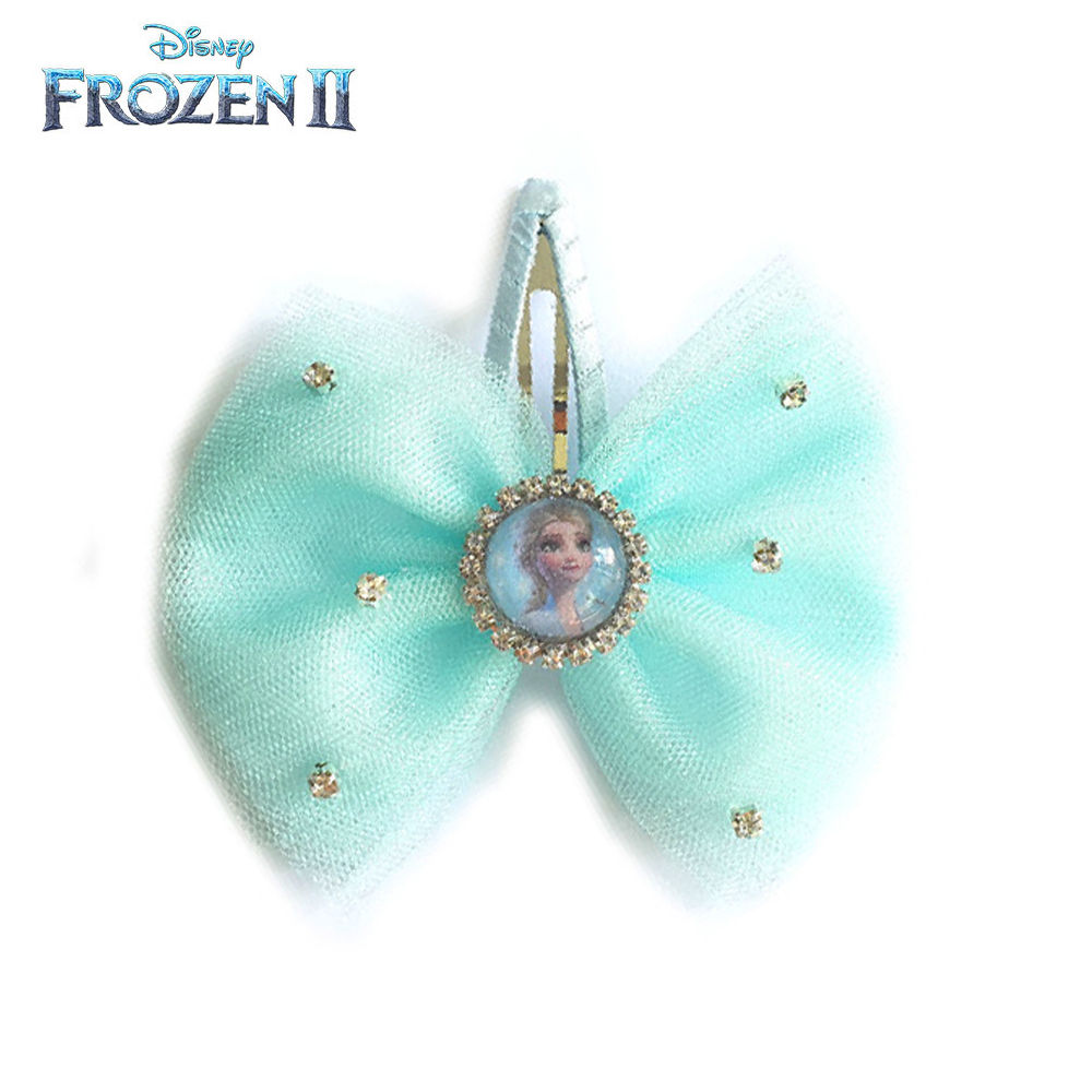 한정특가) 라엘 겨울왕국2 리본큐빅 똑딱핀 (스카이)