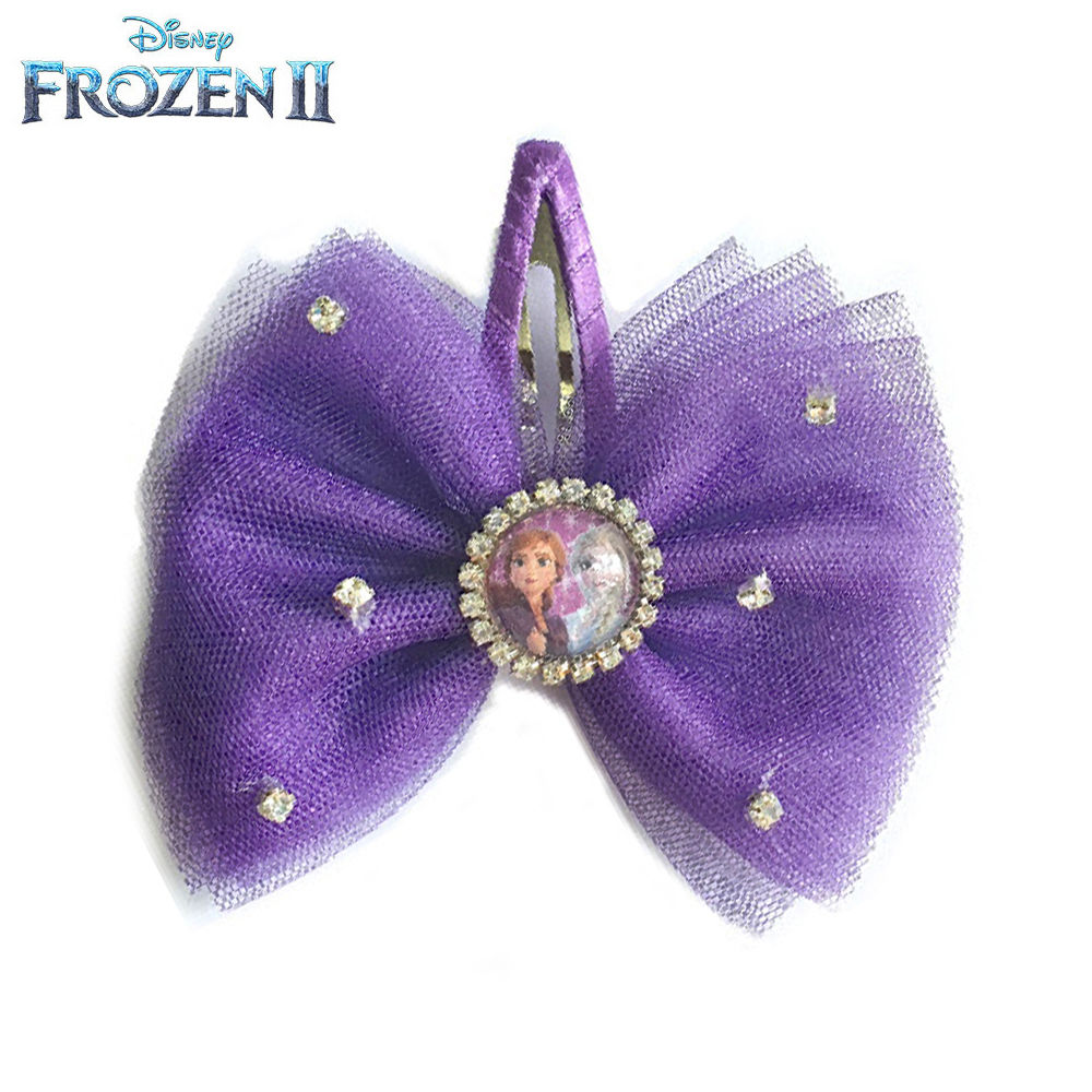 한정특가) 라엘 겨울왕국2 리본큐빅 똑딱핀 (진퍼플)