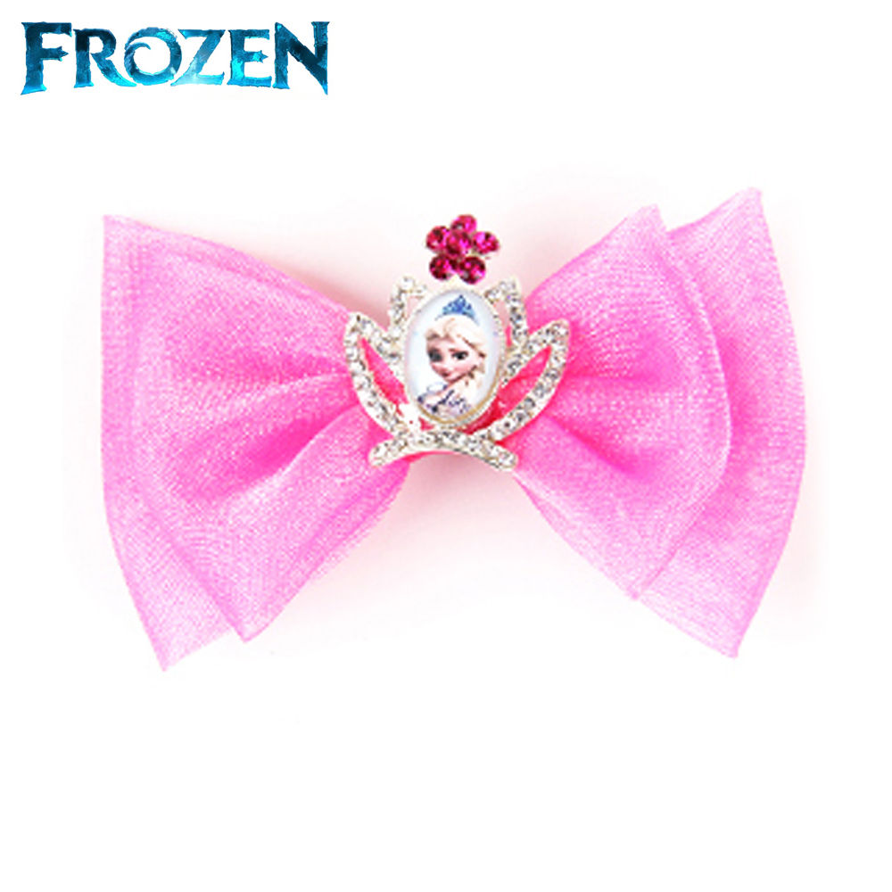 한정특가) 라엘 겨울왕국2 큰이중리본 왕관집게핀 (진핑크)