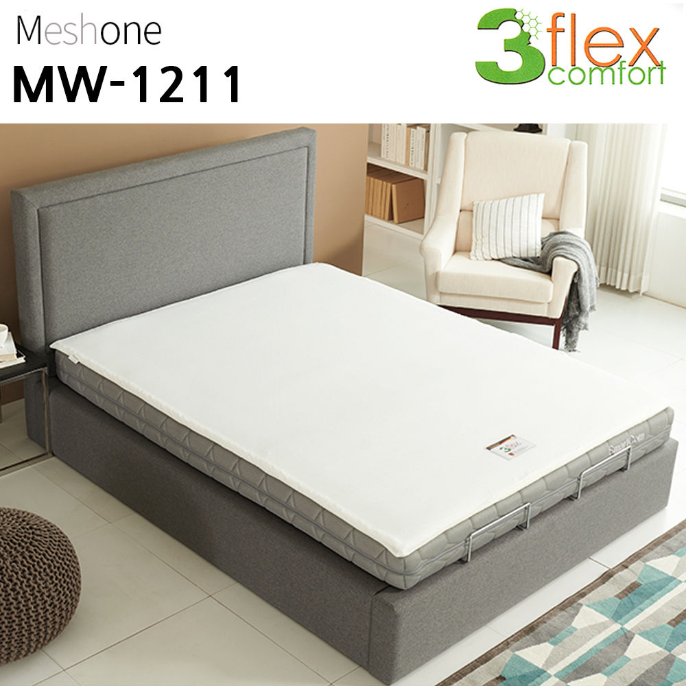 매쉬원 3D 매쉬 화이트 매트 1.2cm (슈퍼싱글) (MW-1211)