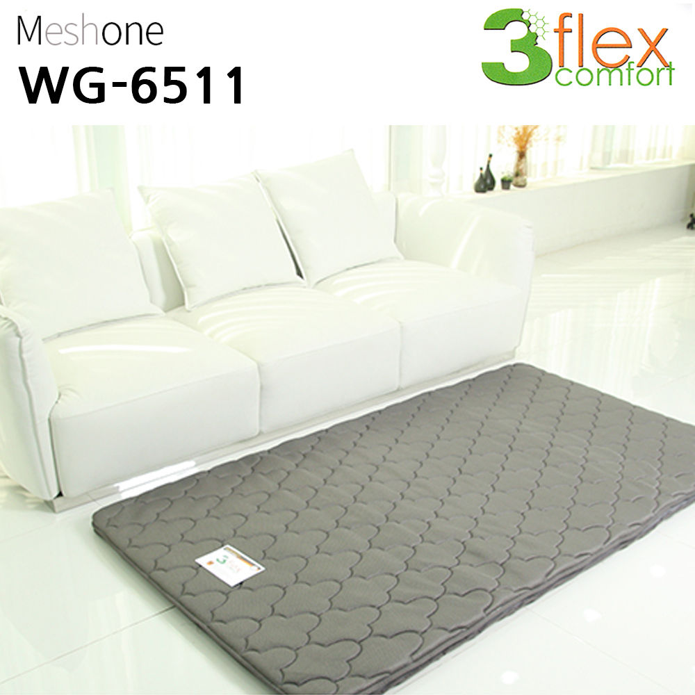 매쉬원 3D 매쉬 그레이 매트 6cm (슈퍼싱글) (WG-6511)